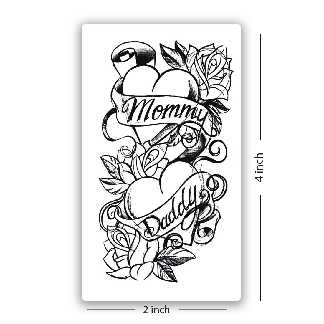 Temporary Tattoowala Mommy Daddy Men and Women Waterproof Temporary Body Tattoo
