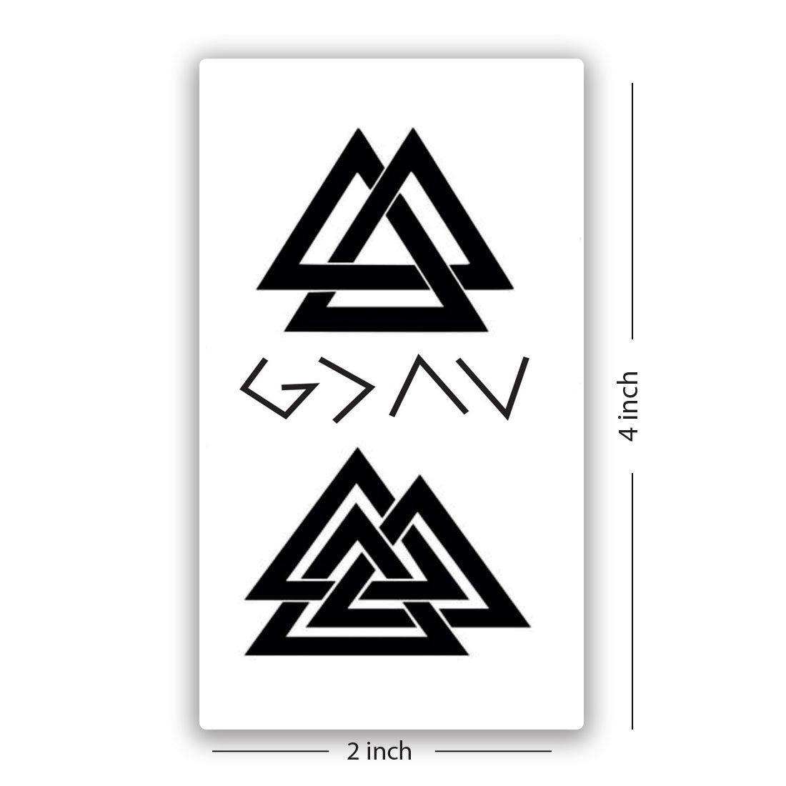Triangle Tattoo Men and Women Waterproof Temporary Body Tattoo