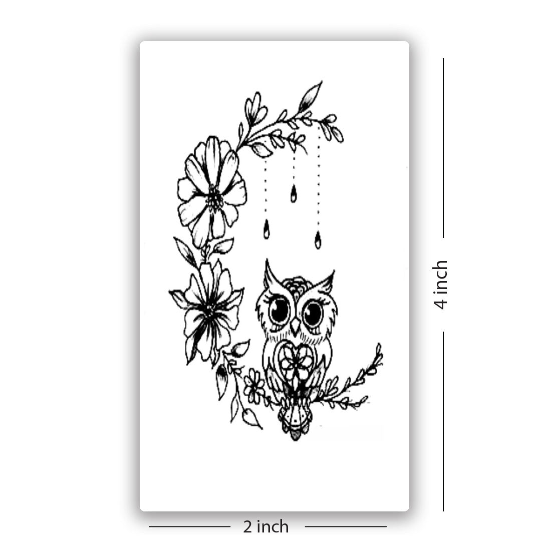 Temporary Tattoowala Owl Tattoo MenFor Women Waterproof Animal Temporary Body Tattoo