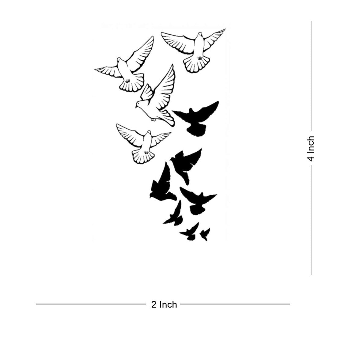 Birds Fly Tattoo Body Waterproof Men and Women Tattoo