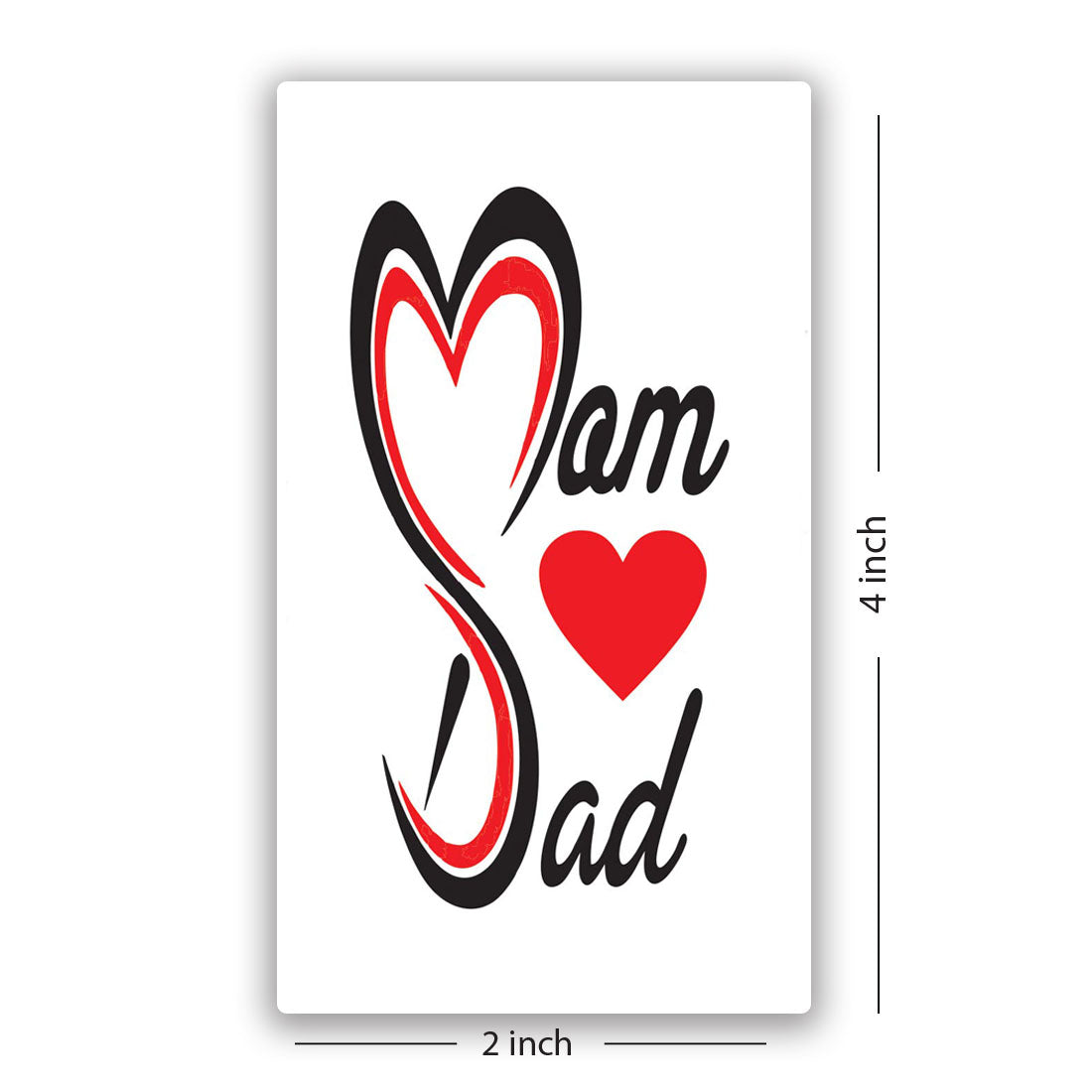 Mom Dad Tattoo Design Men Women Waterproof Temporary Body Tattoo