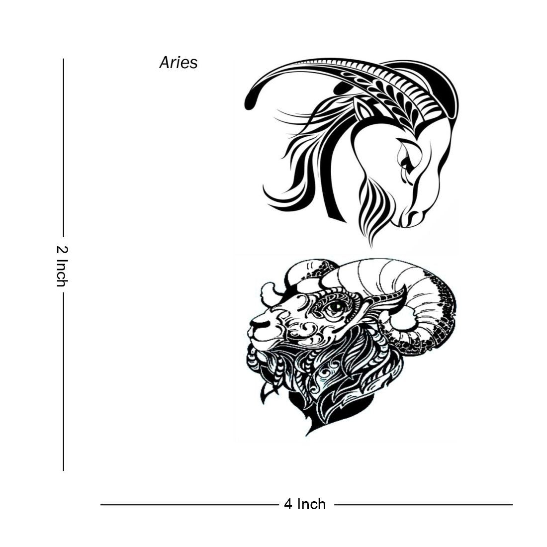 Temporary Tattoowala Leo zodiac sign horoscope Waterproof Men and Women Temporary Body Tattoo - Temporarytattoowala