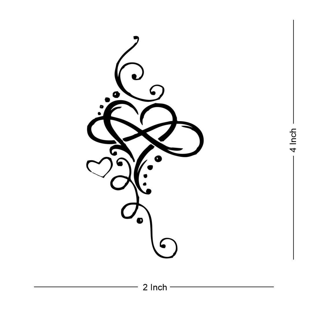 Heart Shape Tribal Temporary Body Tattoo Waterproof For Girls Men Women