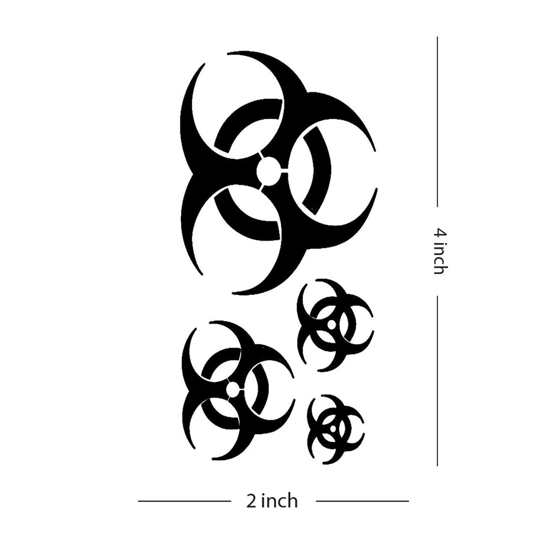 Tribal Circle Design Temporary Waterproof Tattoo For Men and Women