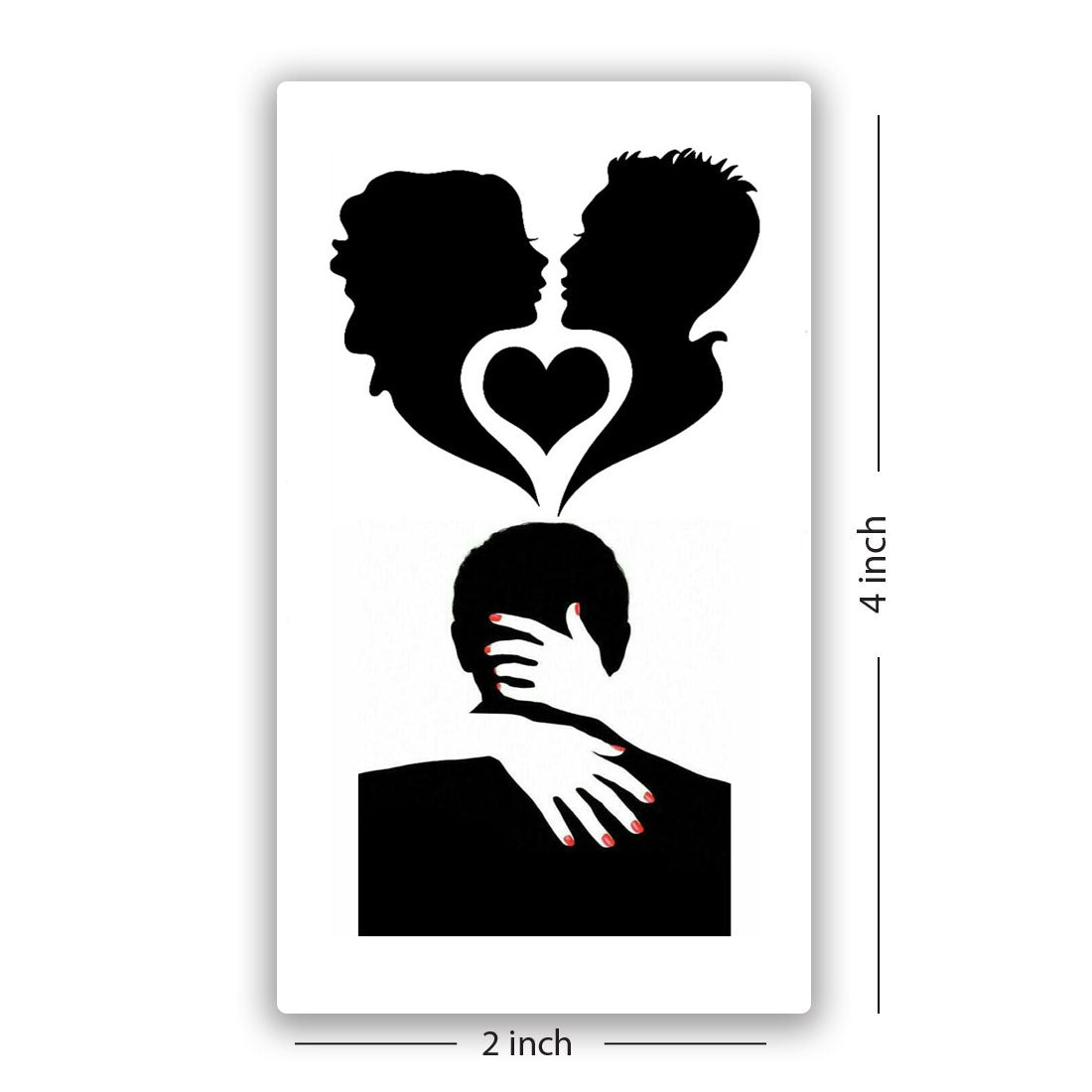 Love Tattoo Boys and Girls Heart Waterproof Temporary Body Tattoo