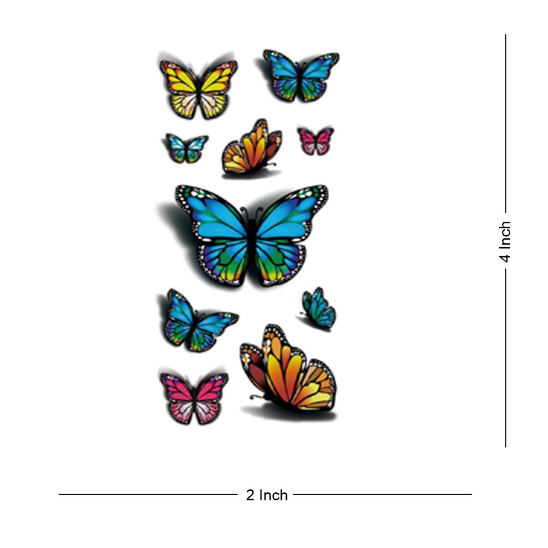 Butterfly Body Tattoo Waterproof Men and Women Temporary Body Tattoo