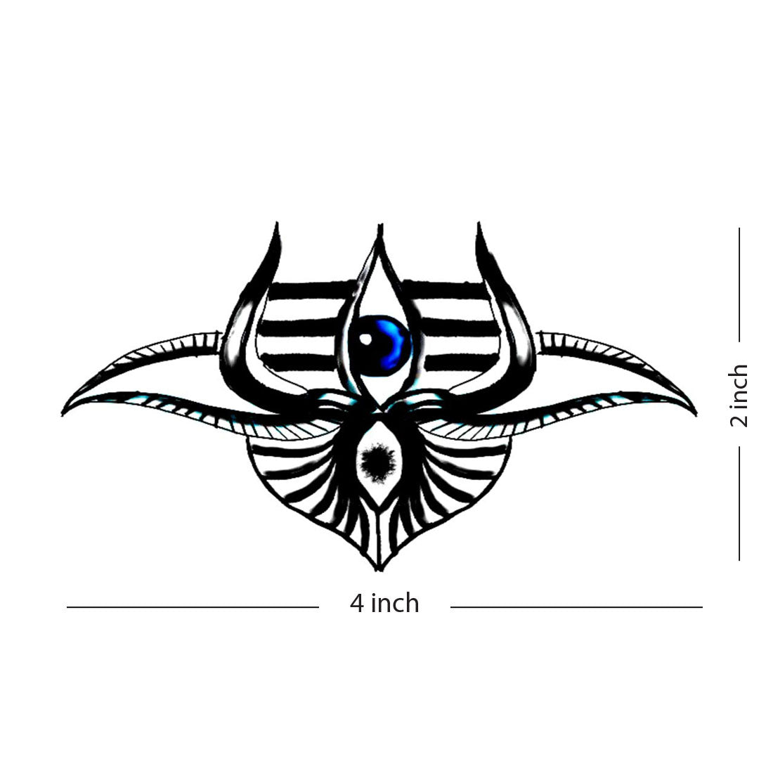 Shiva Eye Design Men Women Waterproof Temporary Body Tattoo