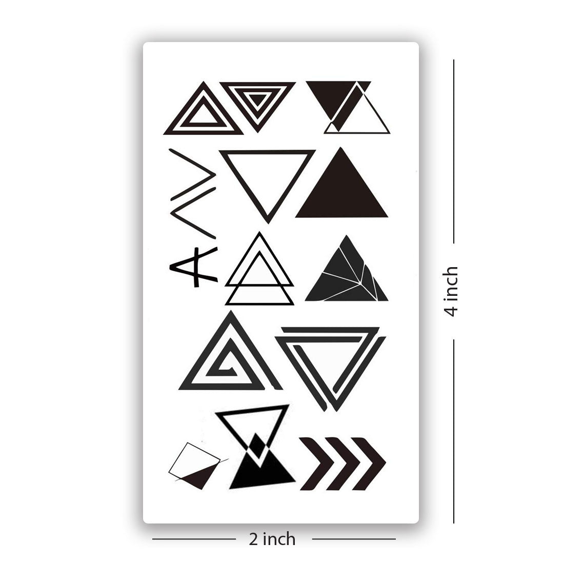 Triangle Tattoo Waterproof Men and Women Temporary Body Tattoo