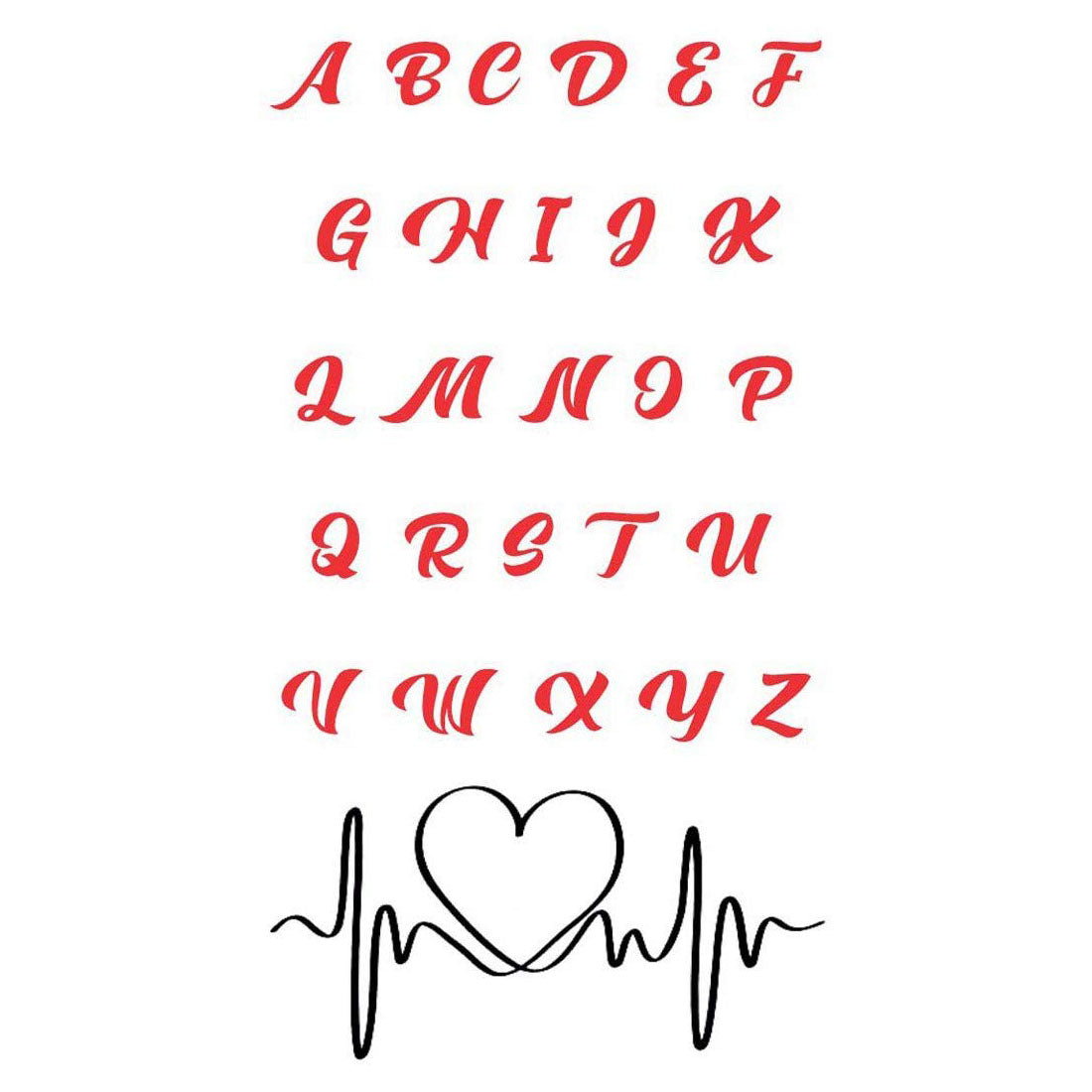 Temporary Tattoowala ABCD Name of Alphabet Letter Tattoo Waterproof Men and Women Tattoo