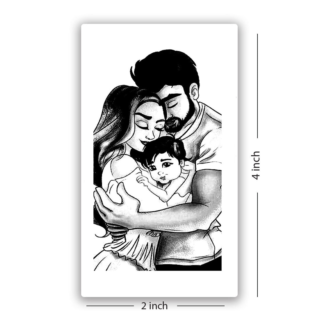 Family Mom Dad Son Tattoo Waterproof Temporary Body Tattoo For Man and Woman