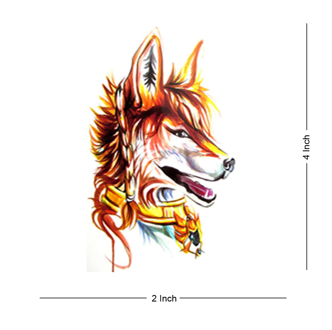 Dog Animals Tattoo Waterproof Male and Female Temporary Body Tattoo - Temporarytattoowala