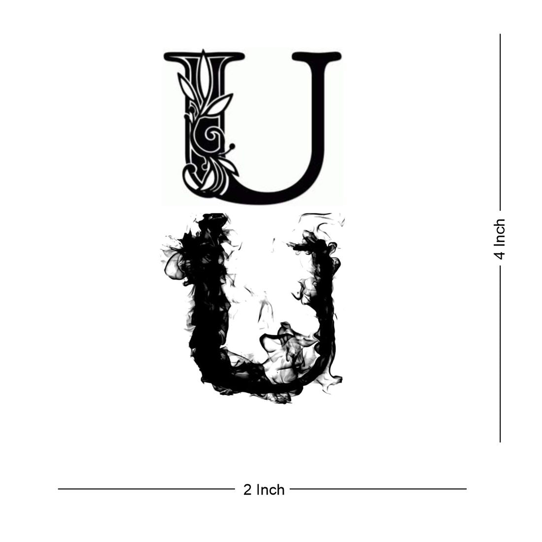 Name U Letter Tattoo Alphabet Body Temporary Tattoo Waterproof For Girls Men Women
