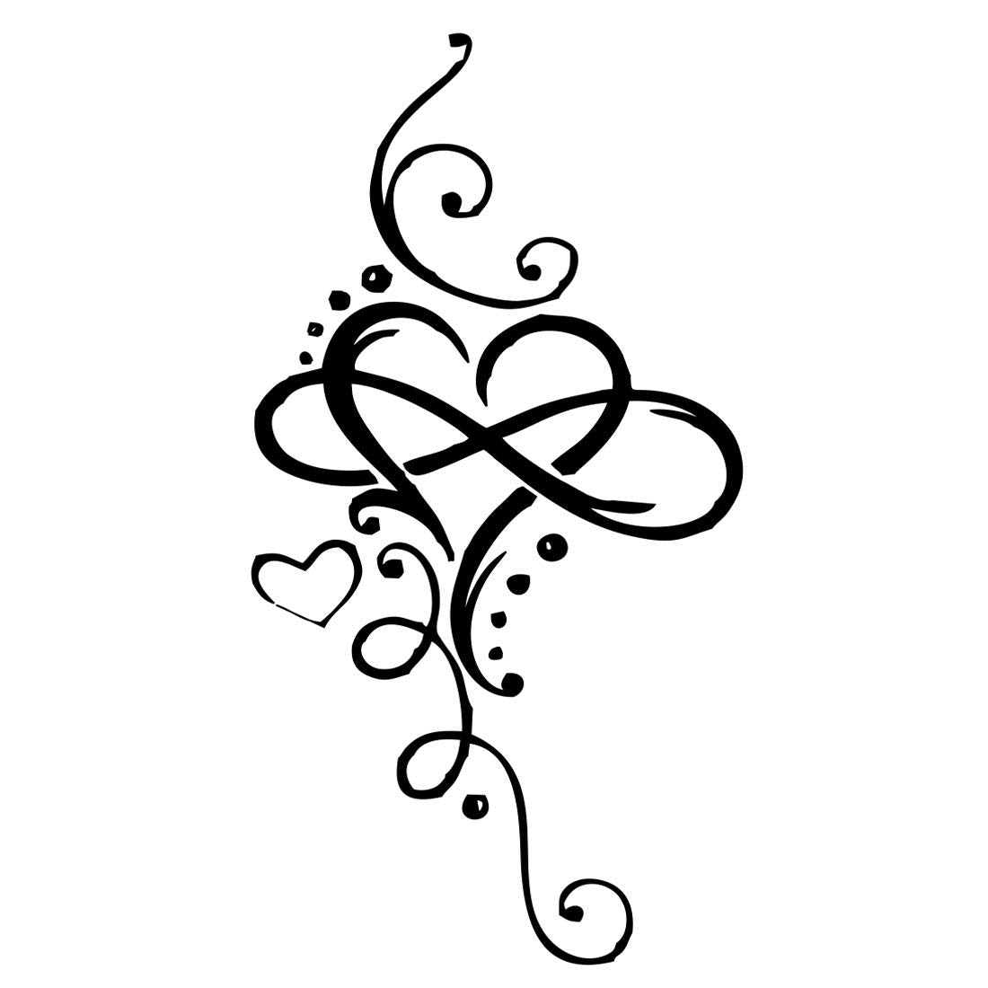Heart Shape Tribal Temporary Body Tattoo Waterproof For Girls Men Women