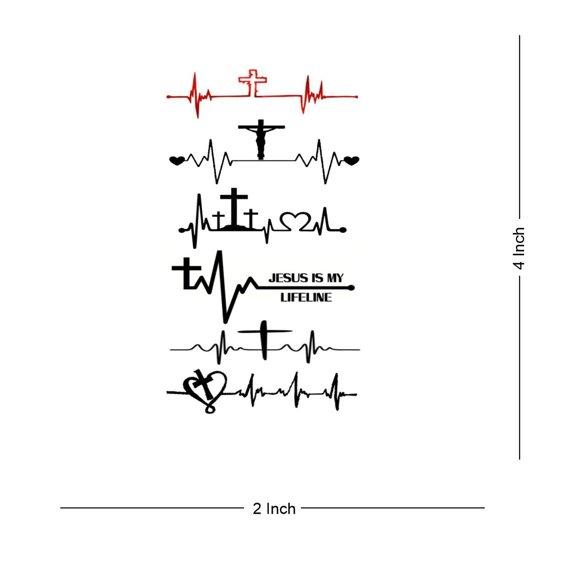 Jesus is my lifeline tattoo Temporary Tattoo Waterproof For Girls Men Women