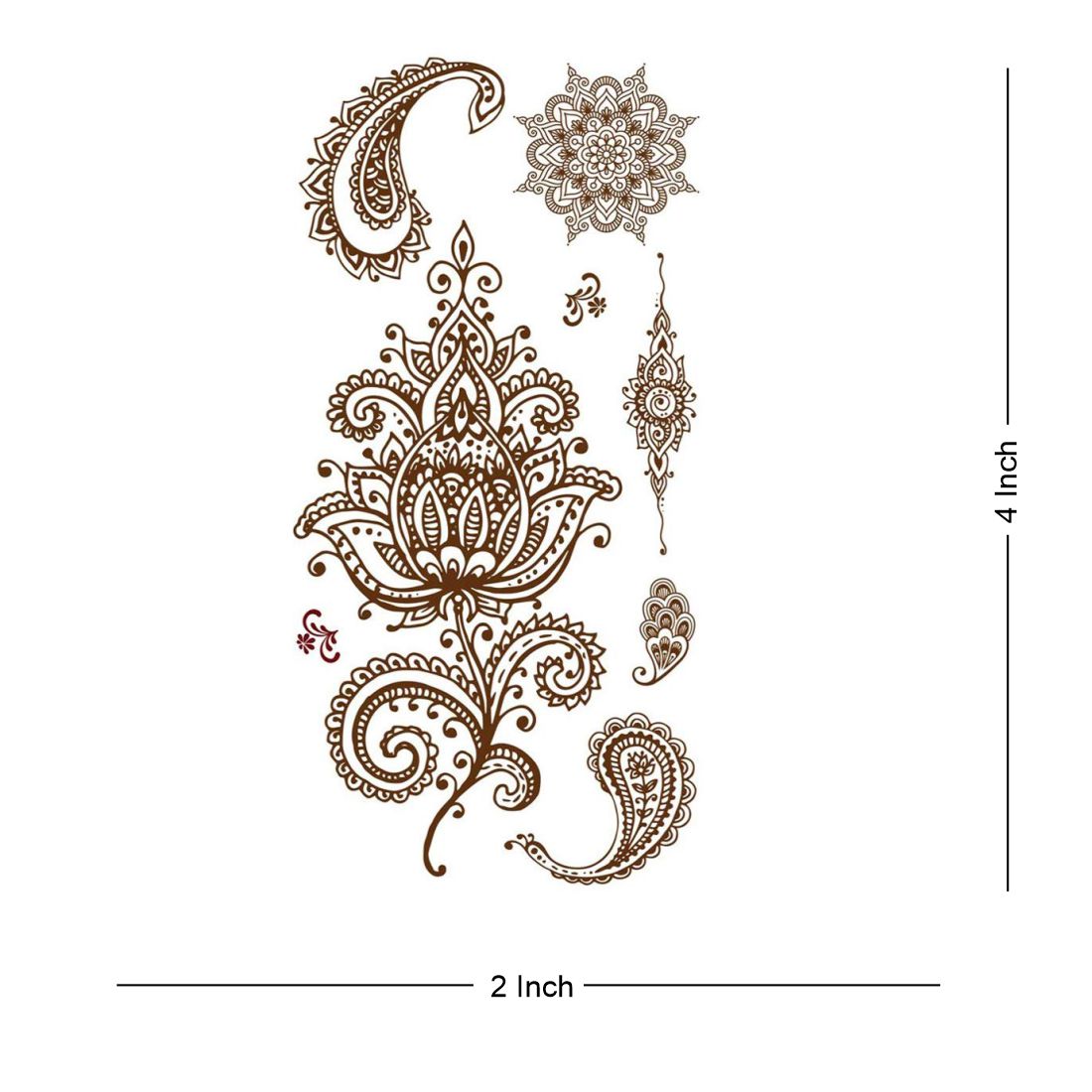 Temporary Tattoowala Mehndi Tattoo Waterproof For Women Temporary Body Tattoo - Temporarytattoowala