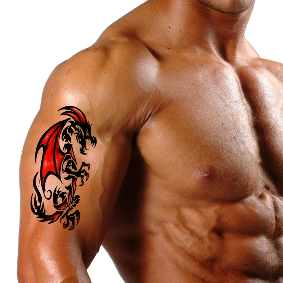 Temporary Tattoowala Tribal Dragon Men and Women Waterproof Temporary Body Tattoo…