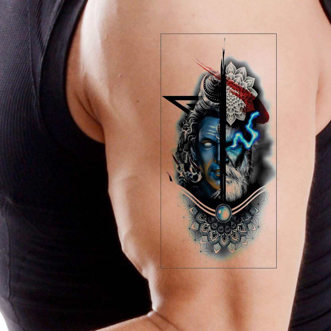 Temporary Tattoowala Shiva Tattoo Men Women Waterproof Temporary Body Tattoo