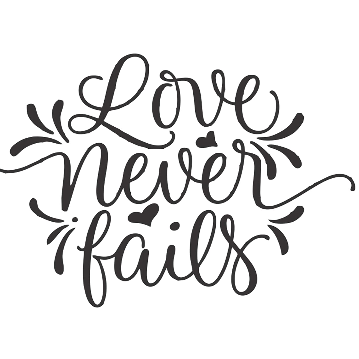Love Never Fails Tattoo Waterproof Male and Female Temporary Body Tattoo - Temporarytattoowala