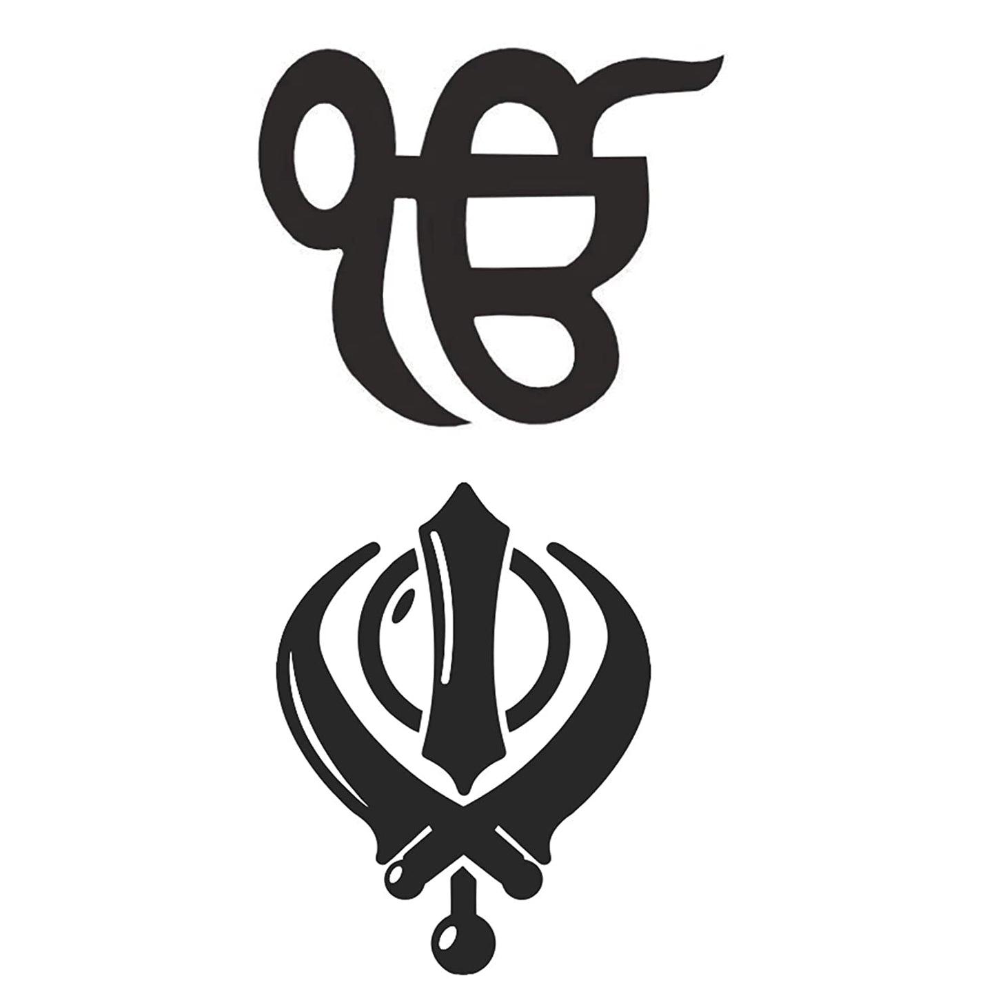 Khanda Onkar Sikh Symbol Tattoo Waterproof Male and Female Temporary Body Tattoo - Temporarytattoowala