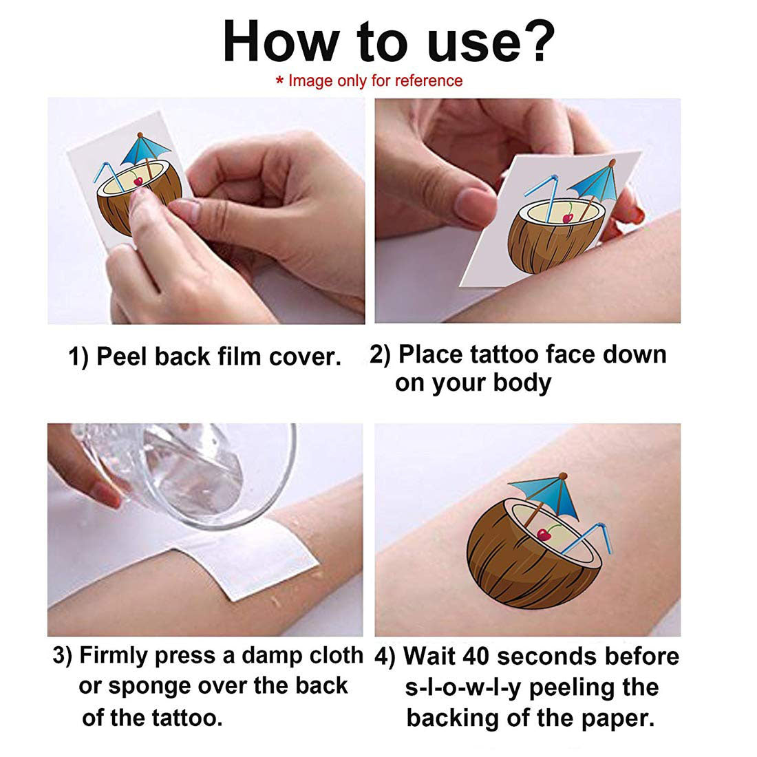 Love Tattoo Boys and Girls Heart Waterproof Temporary Body Tattoo