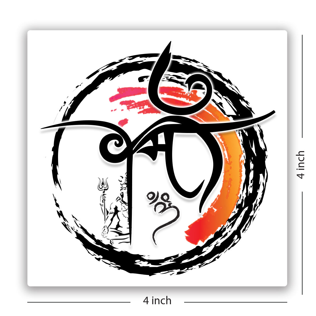 Shiva with Om Tattoo Maa Trishul Waterproof For Boys and Girls Temporary Tattoo