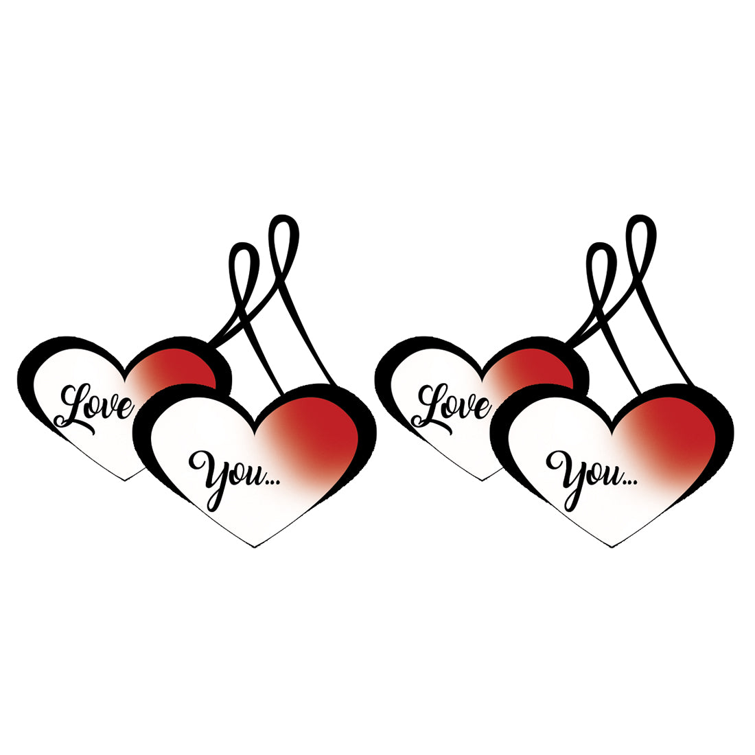 Love You Tattoo Love Heart Waterproof Boys and Girls Temporary Tattoo