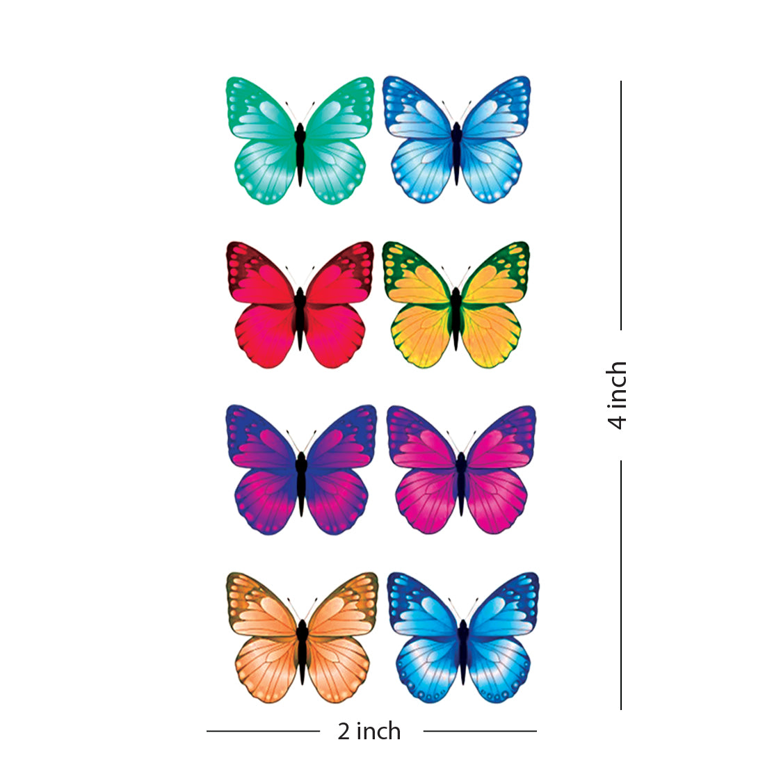Kids Multi Butterfly Waterproof For Girls Temporary Body Tattoo