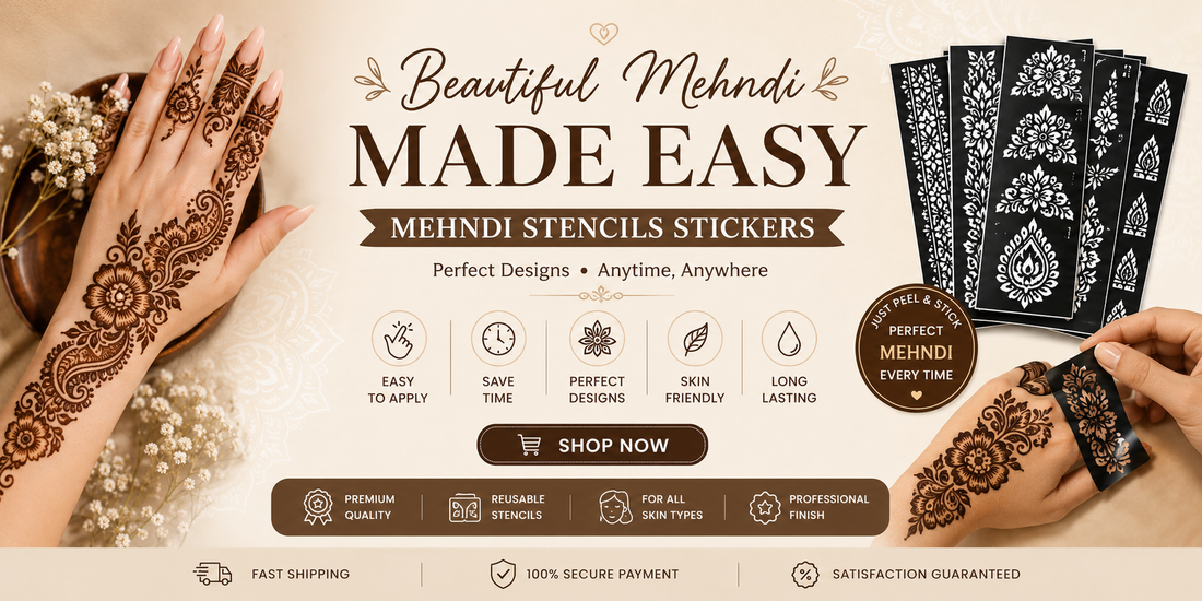 How to Use Mehndi Stencil at Home – Step by Step Guide