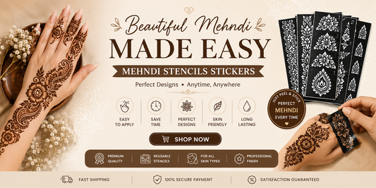 How to Use Mehndi Stencil at Home – Step by Step Guide