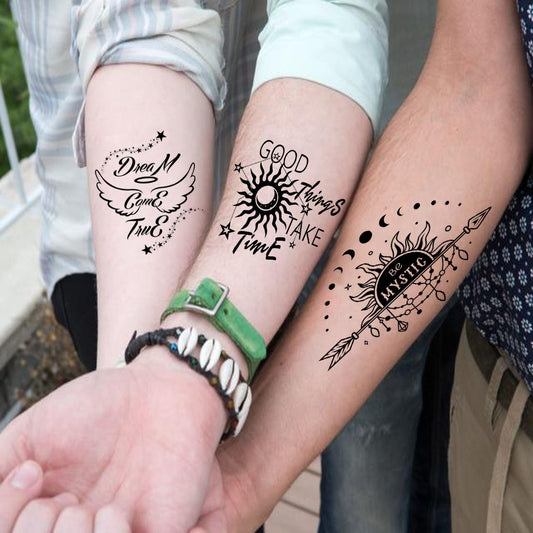 Temporary Tattoowala Good Line Temporary Tattoo on Hand for Men and Women Sticker