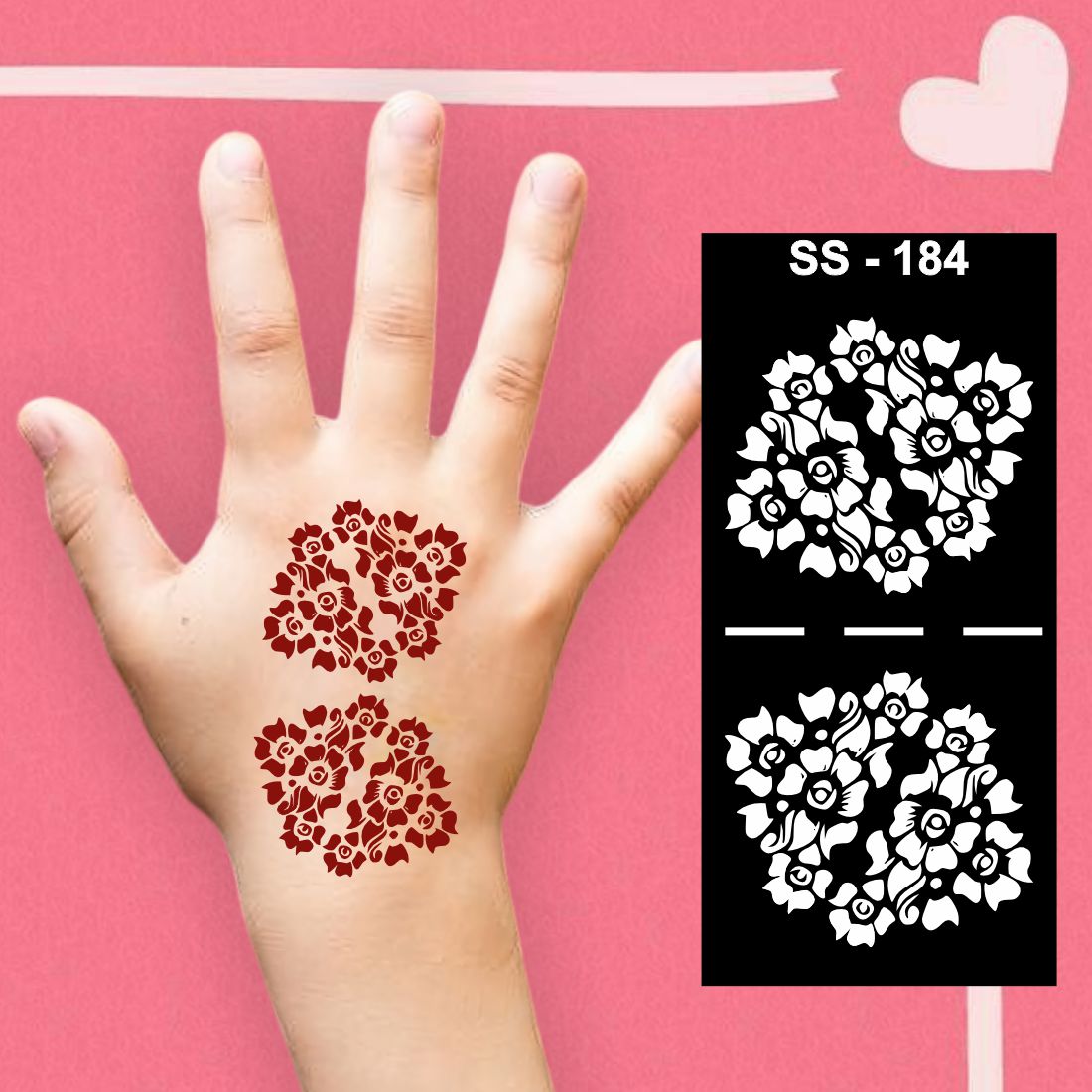 Mehndi Pattern Sticker for Children’s Hand Art and Learning |Kids can decorate notebooks, drawings, or school projects with Stencil stickers