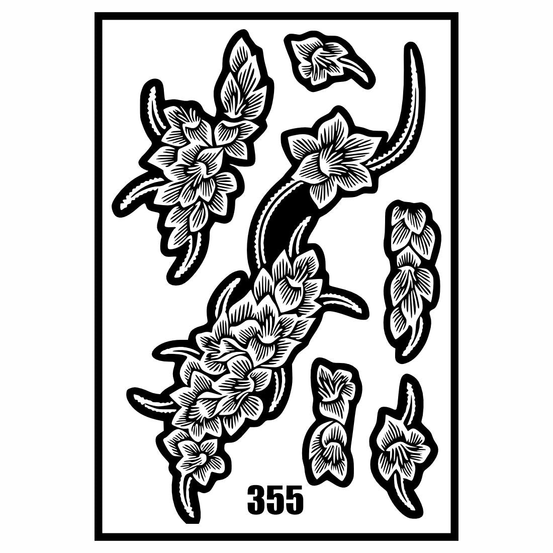 Elegant Floral & Leaf Mehndi Stencil For Quick & Professional Henna Designs