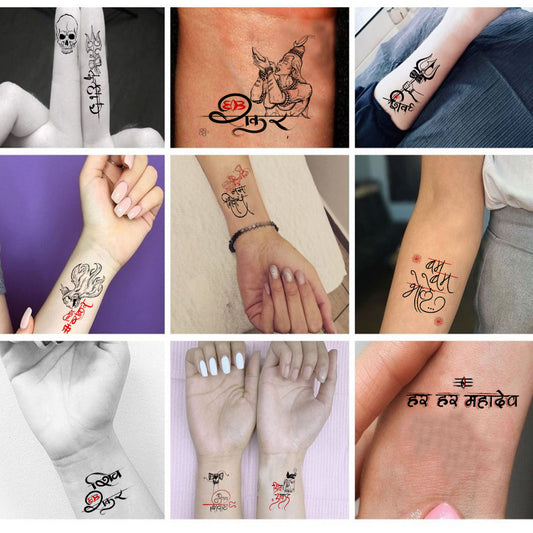 Temporary Tattoowala God Shiv With Trishul Temporary Tattoo for Men and Women Waterproof Sticker