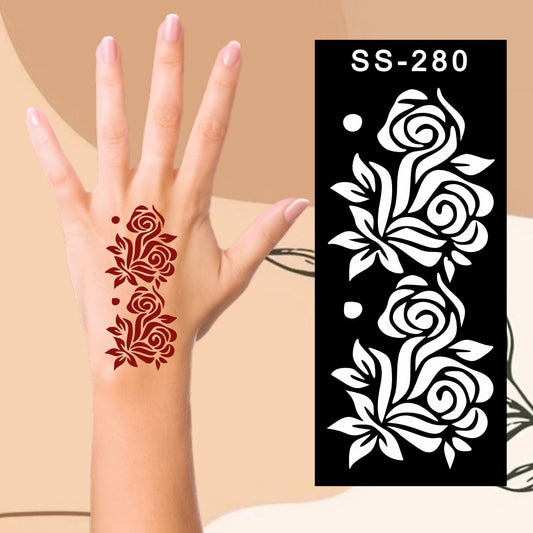 Simple Hand Art Template for Kids Mehndi Practice and Fun Kids can decorate notebooks, drawings, or school projects with Stencil stickers