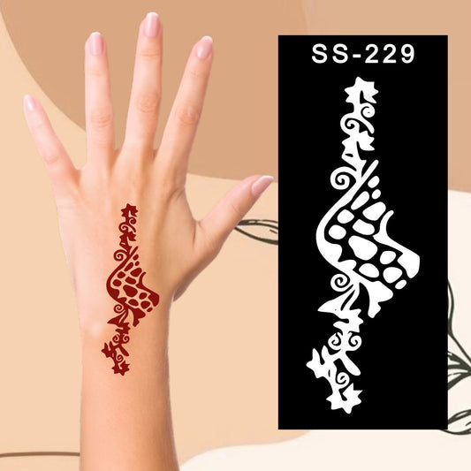 Simple Henna Stencils  Easy Patterns for Beginners Kids can decorate notebooks, drawings, or school projects with Stencil stickers