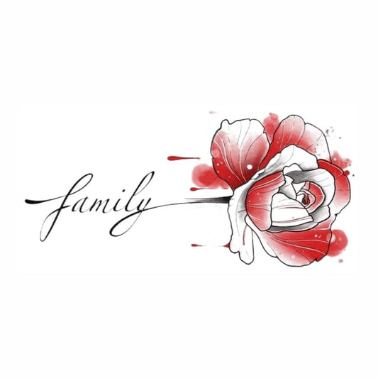 Temporary Tattoowala Family Flower Tattoo on Hand Waterproof Temporary Body Tattoo