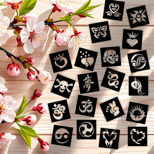 Skull, Butterfly and Multi Designs Small Stencil Sticker For Kids  can decorate notebooks, drawings, or school projects with Stencil stickers