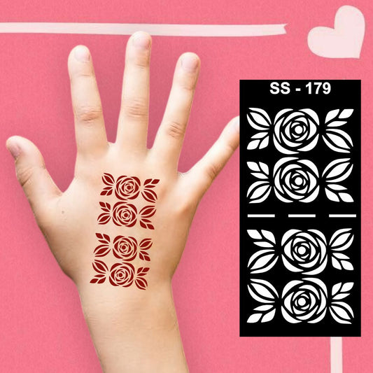 DIY Art Mehndi Design Stencil for Children Learning Traditional Craft