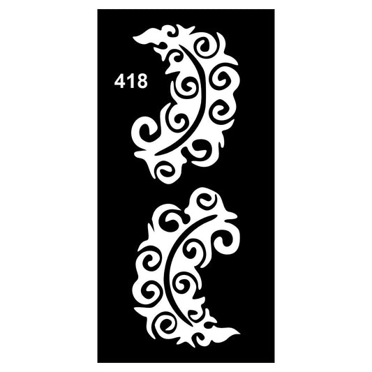 Natural Style Mehndi Stencil Templates for Effortless Application For Kids & Adults Both Sticker