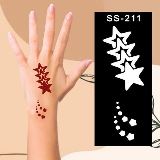 Smooth and Ready Mehndi Stencil for Kids With Artistic Interests Kids can decorate notebooks, drawings, or school projects with Stencil stickers