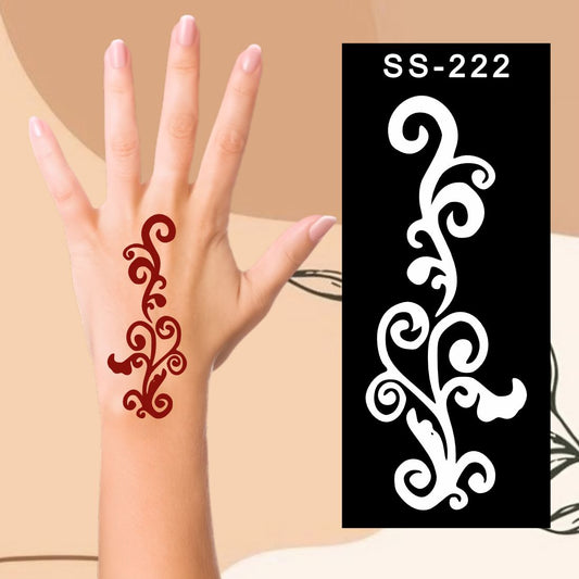 Quick-Apply Henna Stencils  Perfect for Children's Parties Kids can decorate notebooks, drawings, or school projects with Stencil stickers