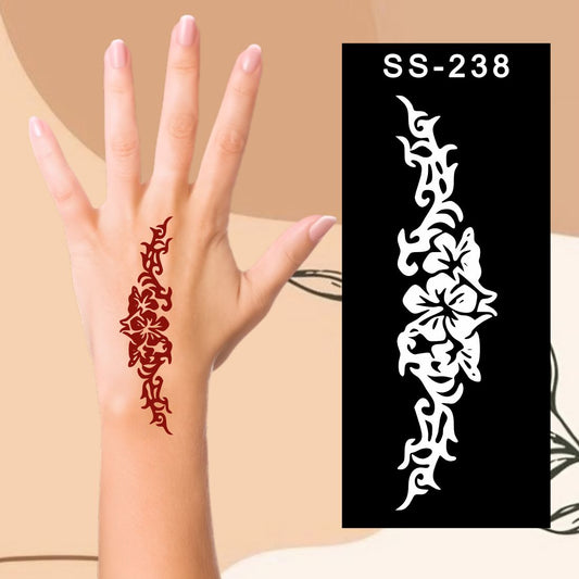 Traditional Henna Stencils  Introduce Cultural Art to Kids  can decorate notebooks, drawings, or school projects with Stencil stickers