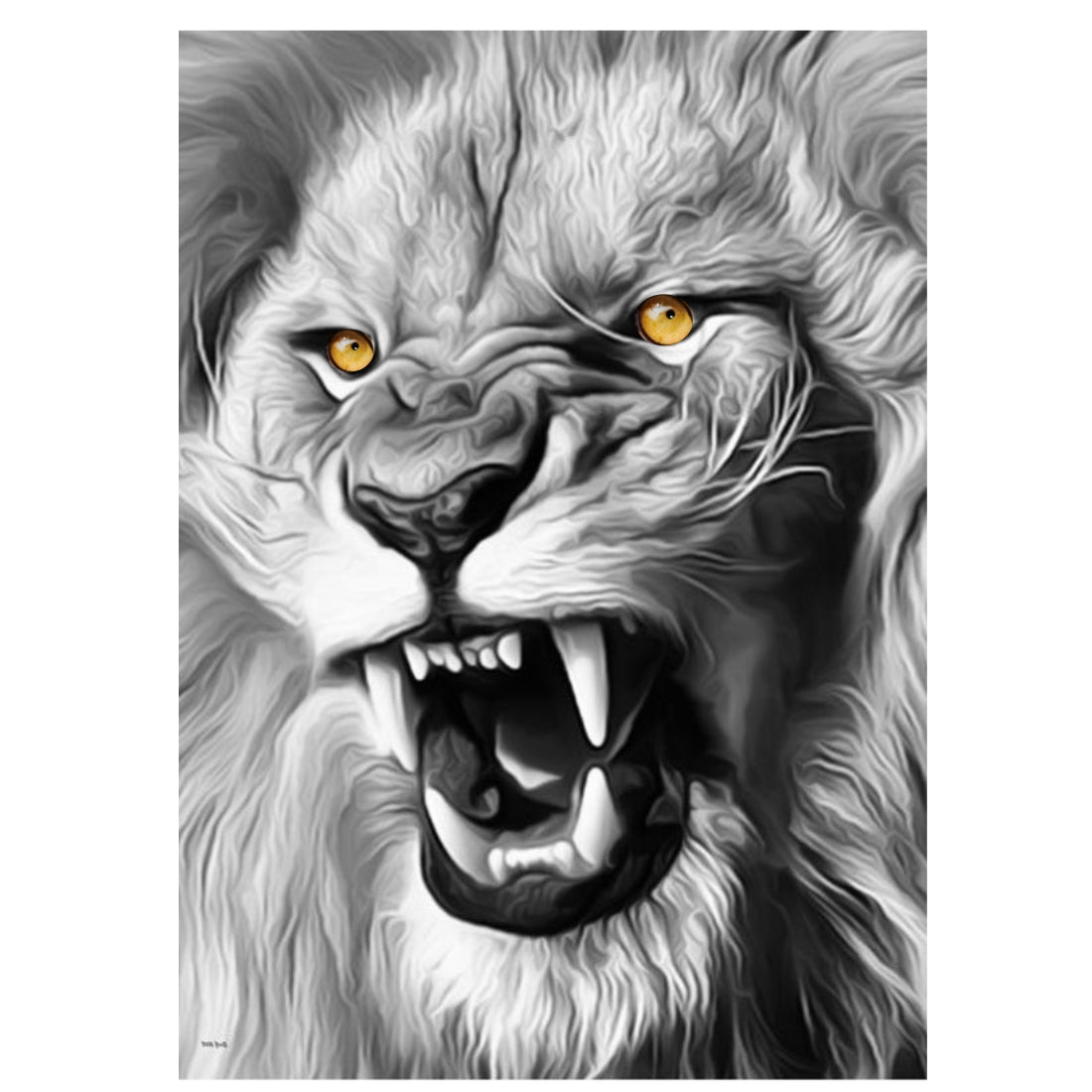 New Black Lion Roar Temporary Body Tattoo For Men and Woman