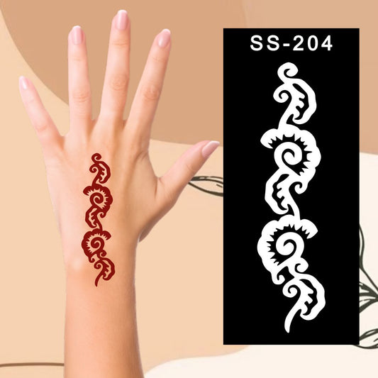 DIY Mehndi Practice Sheet With Easy Motifs for Boys and Girls Kids can decorate notebooks, drawings, or school projects with Stencil stickers
