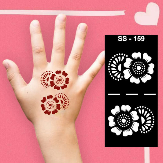 Easy to Use Mehndi Art Stencil Sticker for Children’s Hand Decoration