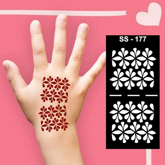Henna Art Stencil with Kids-Safe Adhesive for Fun Home Use Kids can decorate notebooks, drawings, or school projects with Stencil stickers