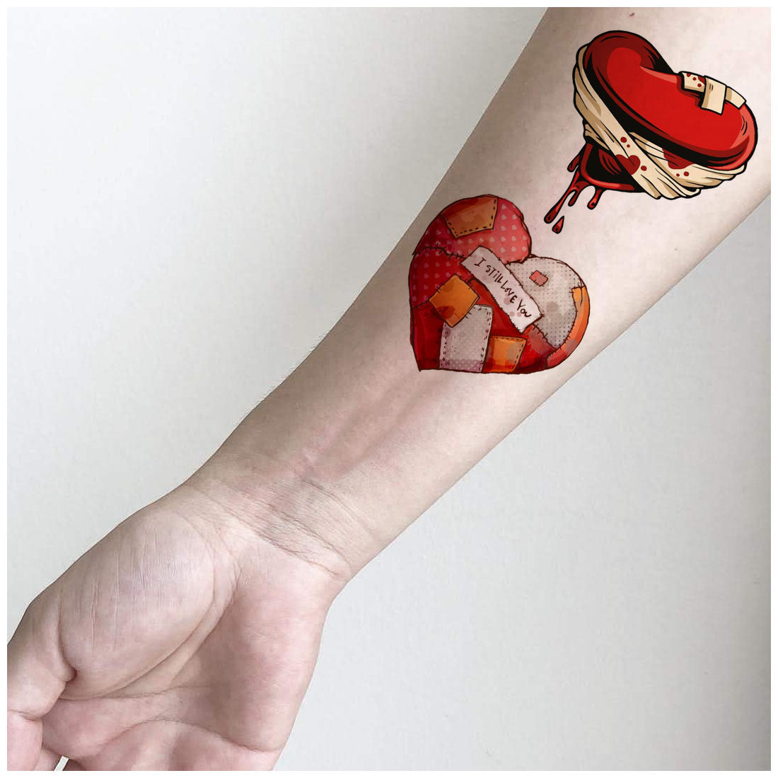 Temporary Tattoowala Broken Heart Temporary Tattoo for Men and Women Waterproof Sticker