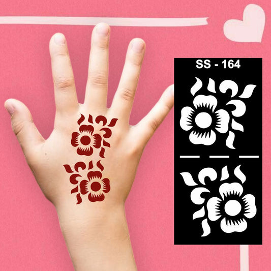 Small Hand Mehndi Art Stencil for Boys and Girls Learning Designs