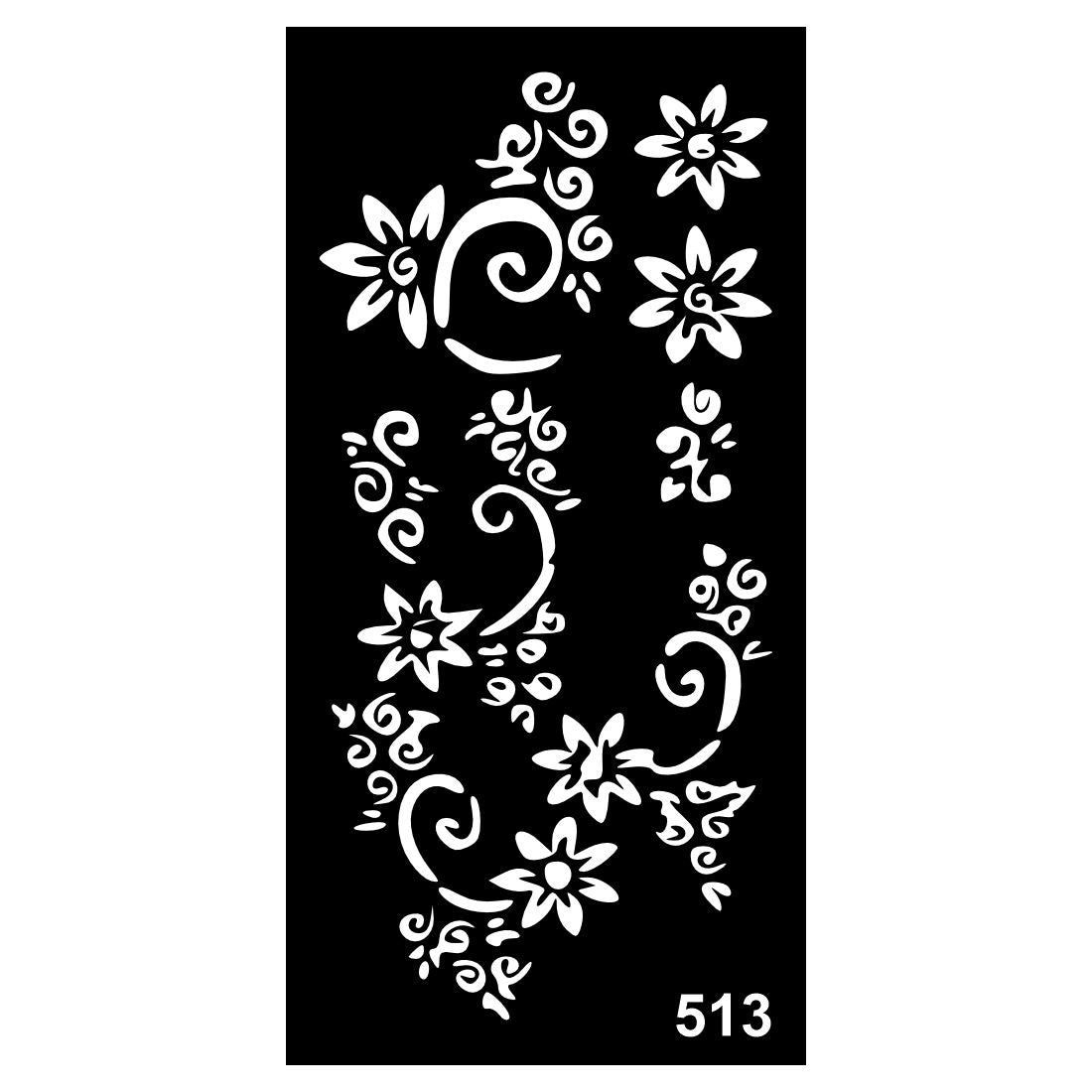 Long Lasting Mehndi Stencil Set for Home Use, Family Events, and Artistic Fun
