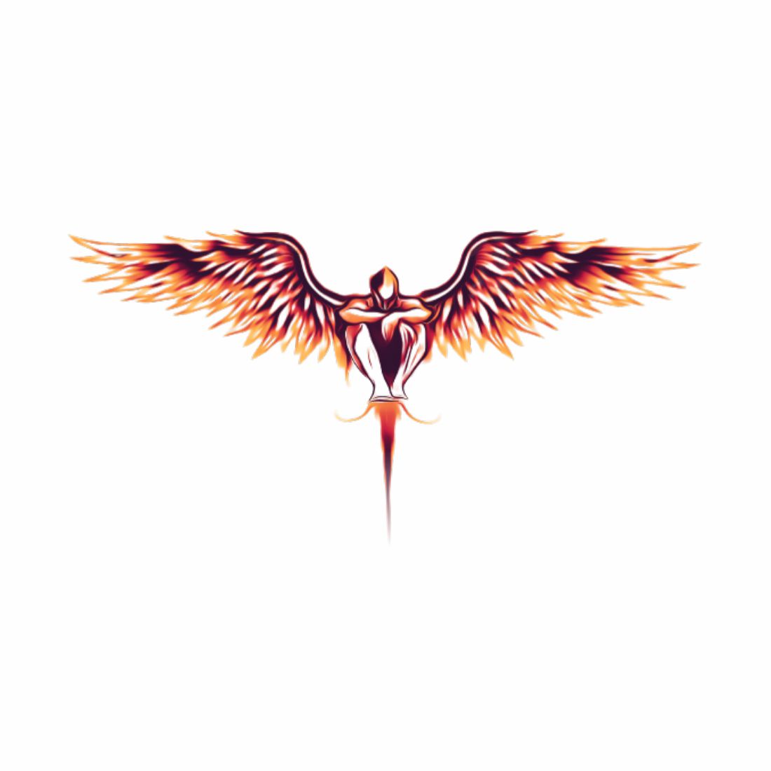 Temporary Tattoowala Men with Wings Tattoo on Hand Waterproof Temporary Body Tattoo